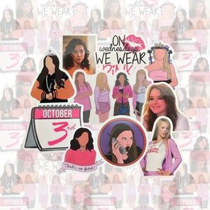 Mean Girls Sticker Set | 10-Piece Collectible Stickers | Brand New
